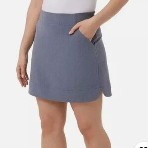 32 Degrees Lafies Pull On Heather Blue Gray Pull-On Skort Sz small